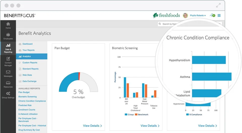 Benefitfocus main dashboard