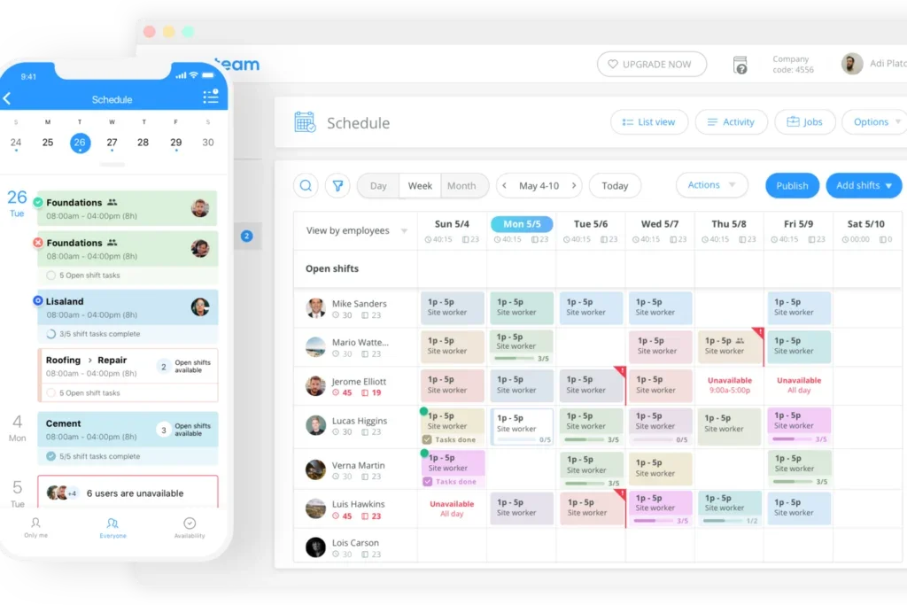Connecteam main dashboard