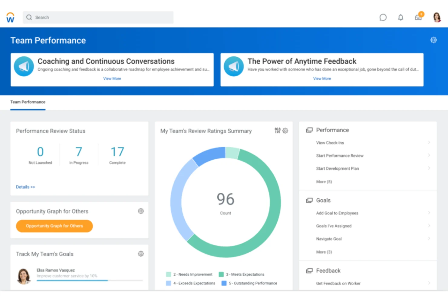 Performance Dashboards Workday