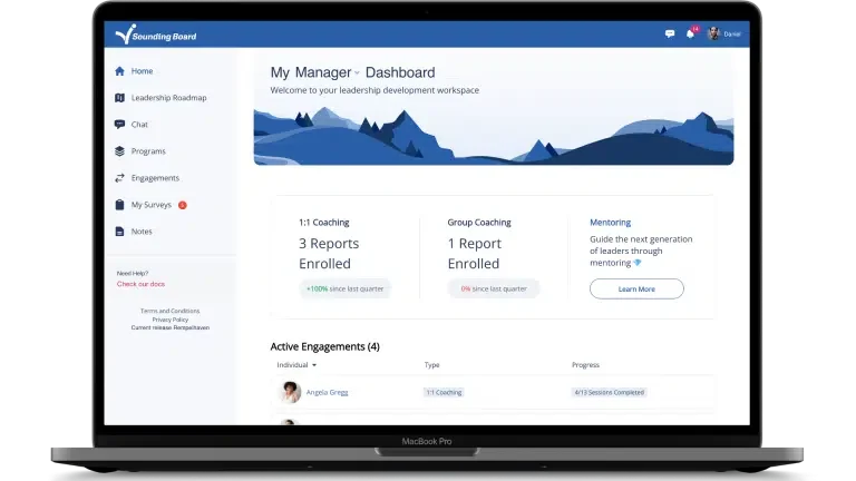 Sounding Board dashboard