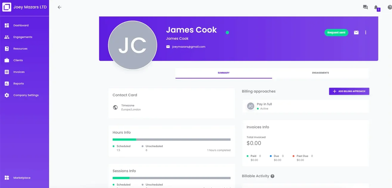 Coaching.com dashboard