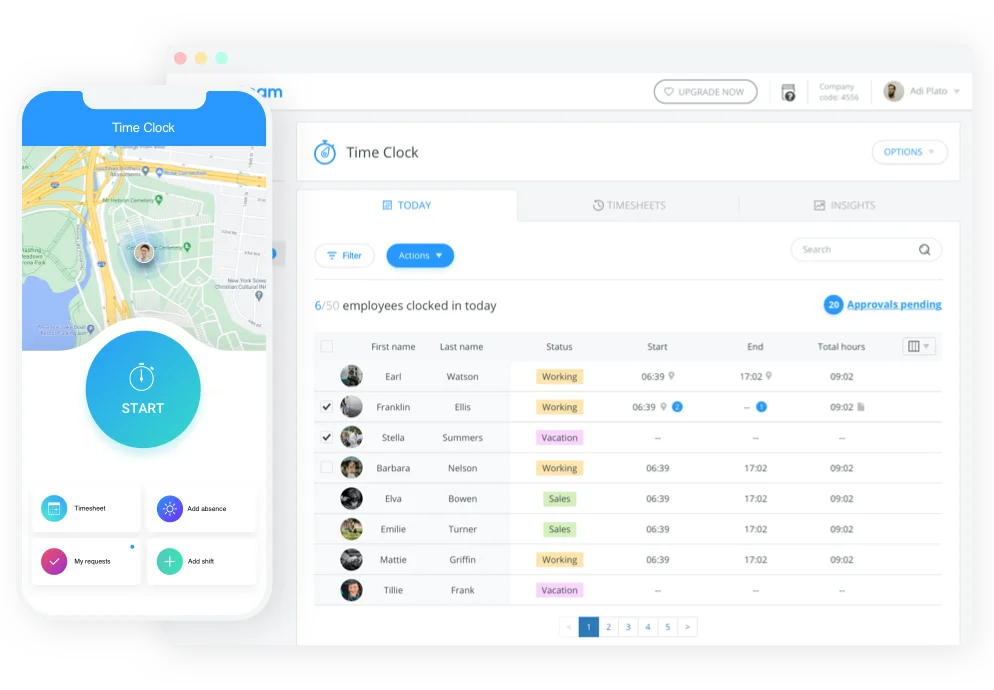 Connecteam dashboard