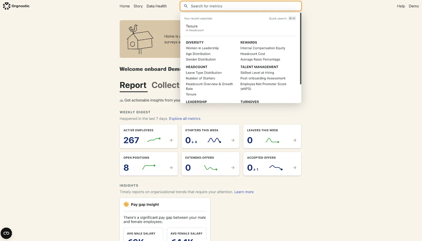 Orgnostic dashboard