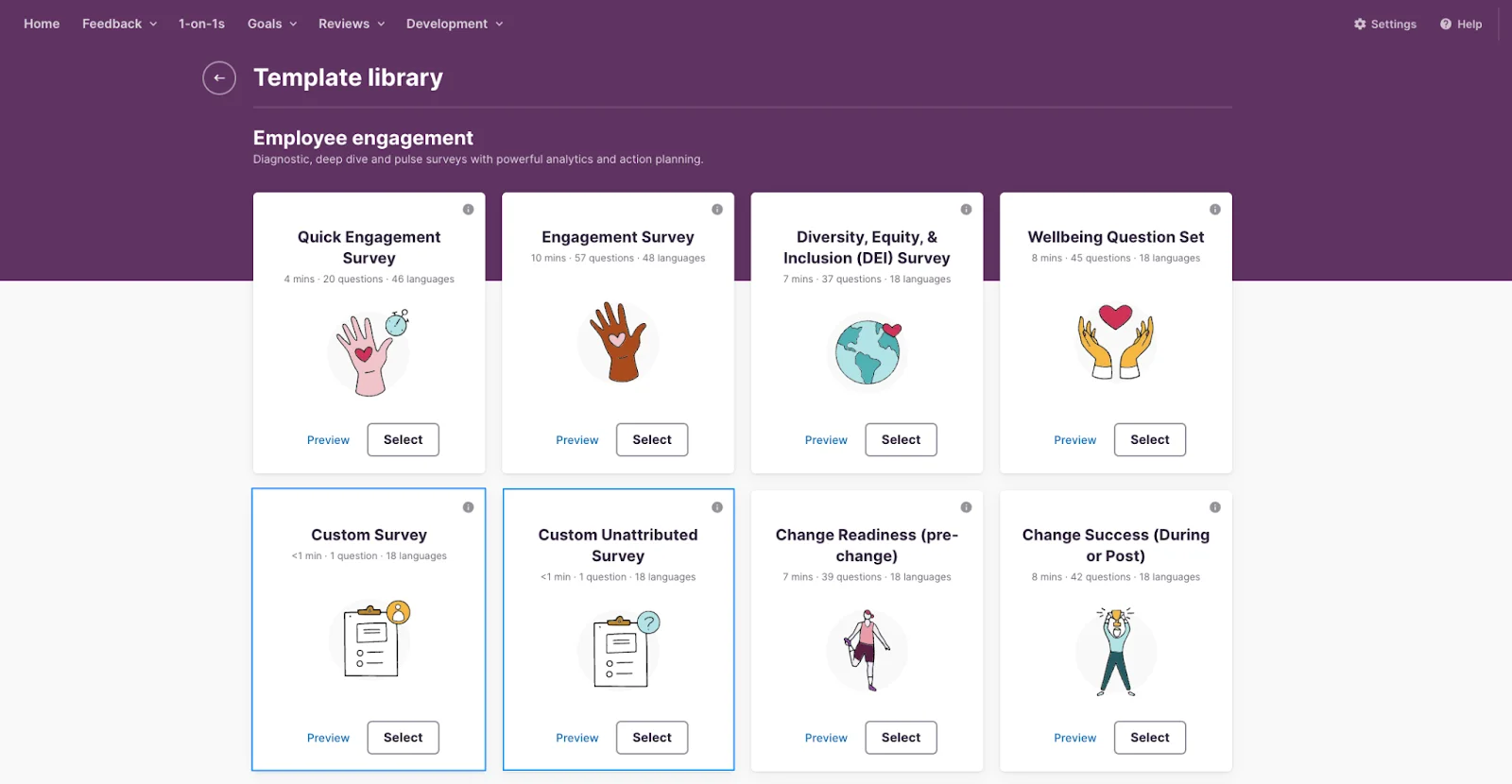 Culture Amp template library