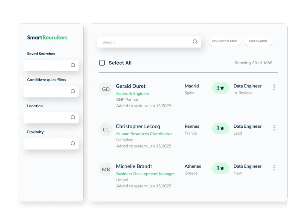 SmartRecruiters main dashboard