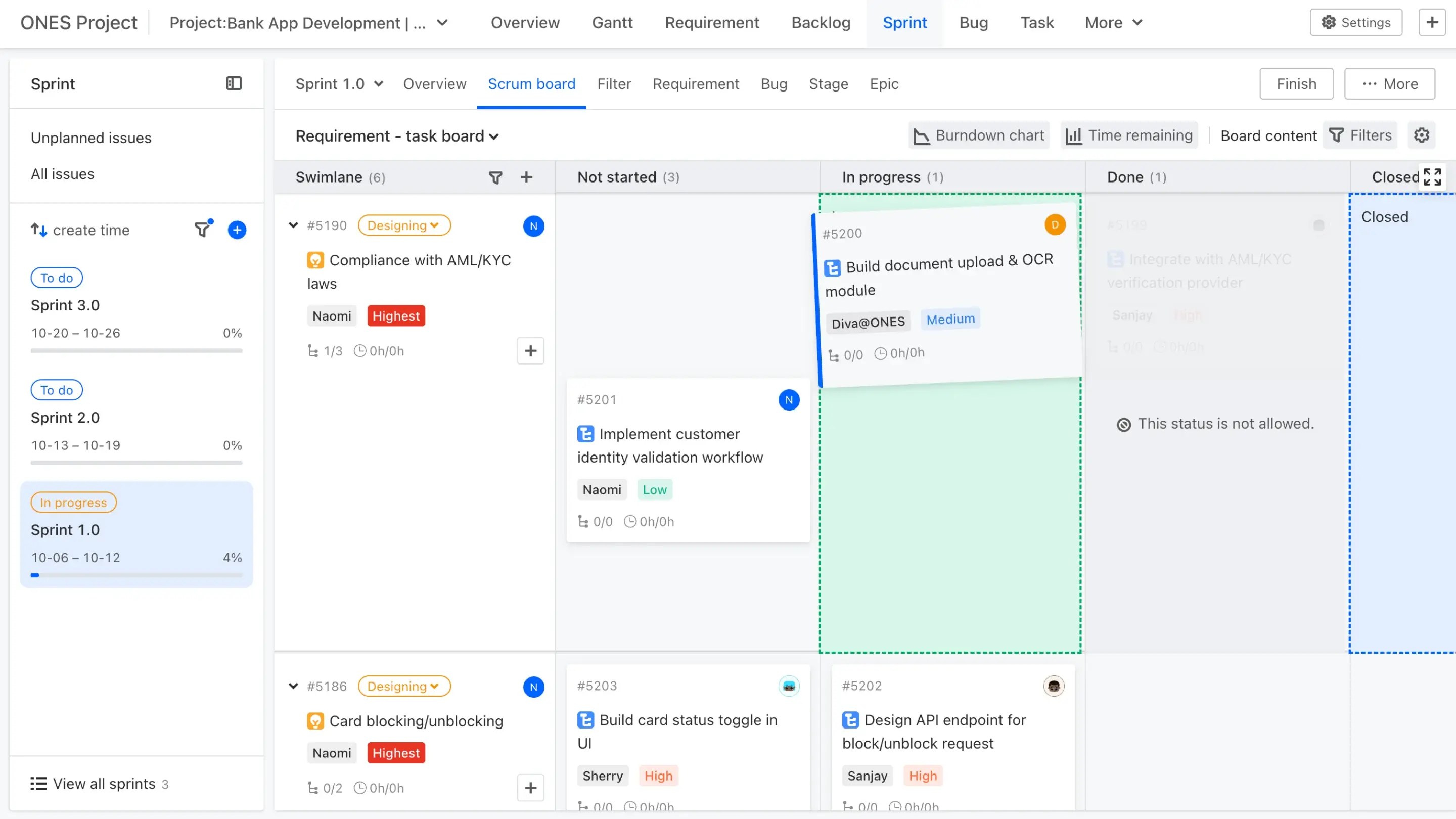 ONES.com main dashboard