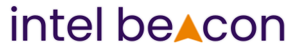 Intel Beacon logo with an orange triangular shape replacing the letter A.
