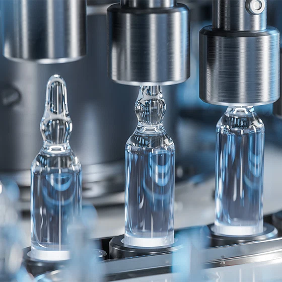 chaine de production pharmaceutique