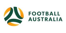 Football Australia logo with stylized green and orange football graphic and text.