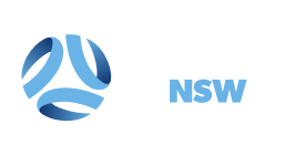 Football NSW logo with blue stylized soccer ball and text 'FOOTBALL NSW'.