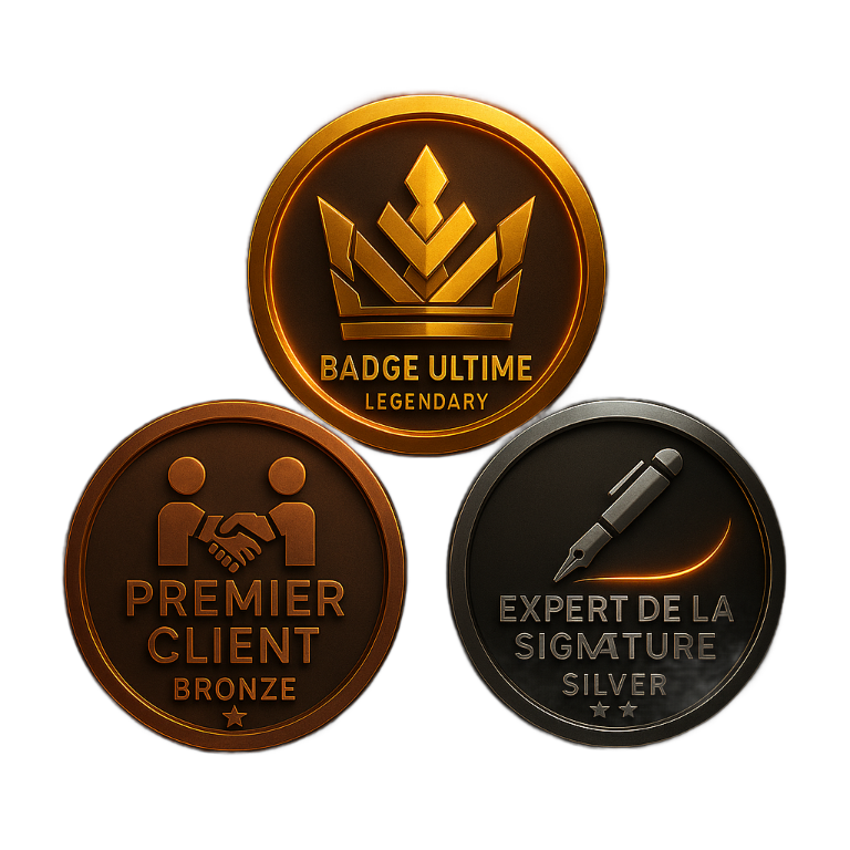 Aperçu des badges Quest Estate