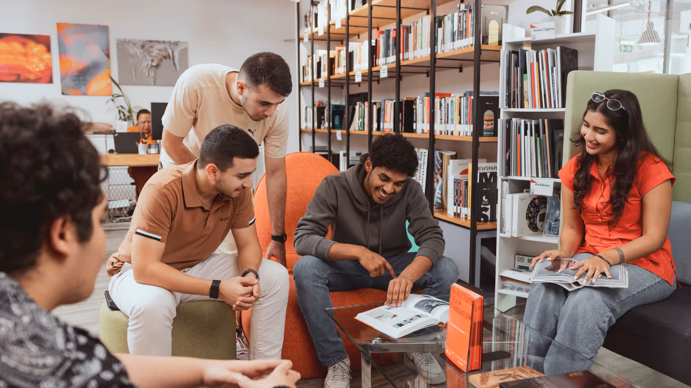 Evening view of Dubai Outsource City from afar First Multidisciplinary
Bachelor of Design
in the Region