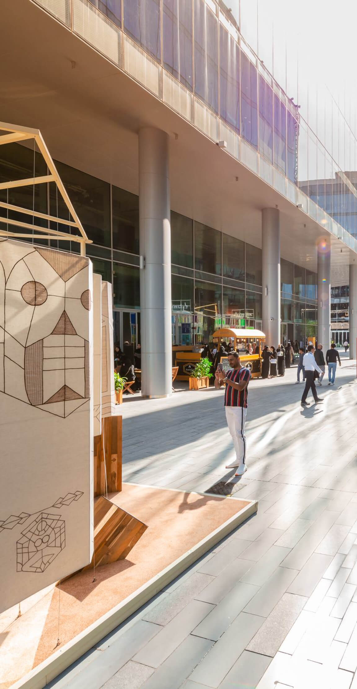 Evening view of Dubai Outsource City from afar