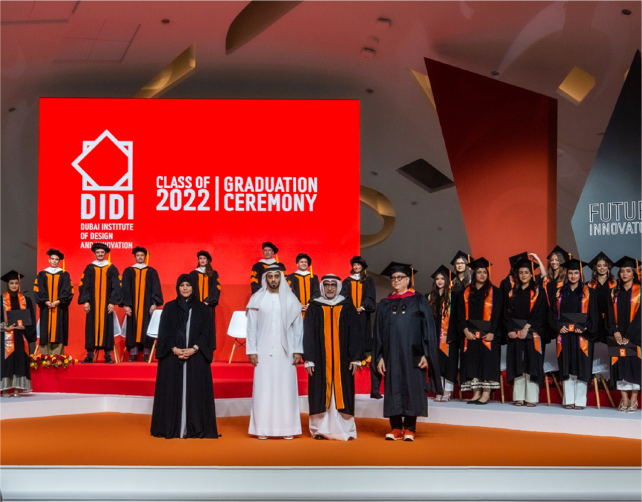 Evening view of Dubai Outsource City from afar