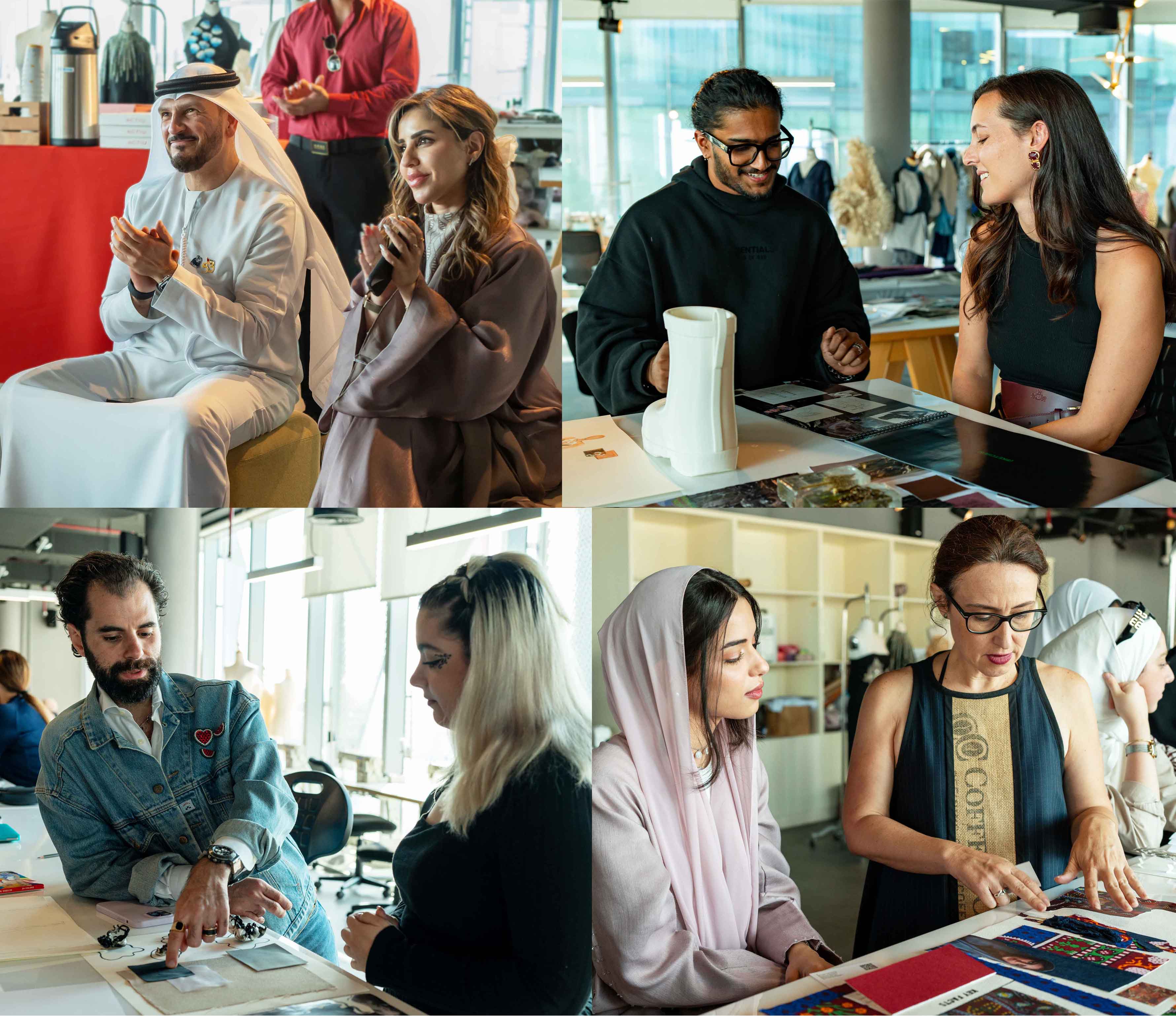 Image with four pieces showing different activities related to Terra Carta