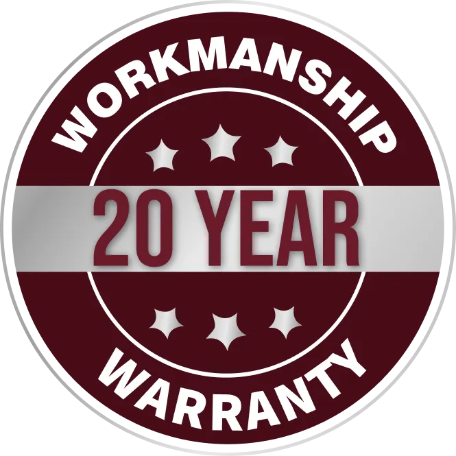 Workmanship 20 year warranty badge