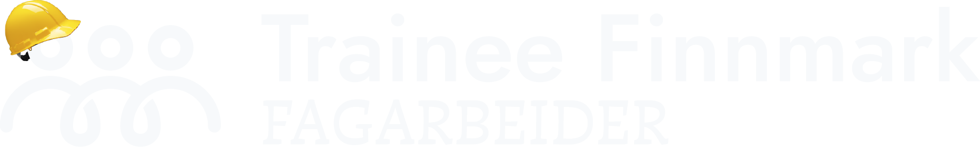 Trainee finnmark fagarbeider hvit logo med ikon