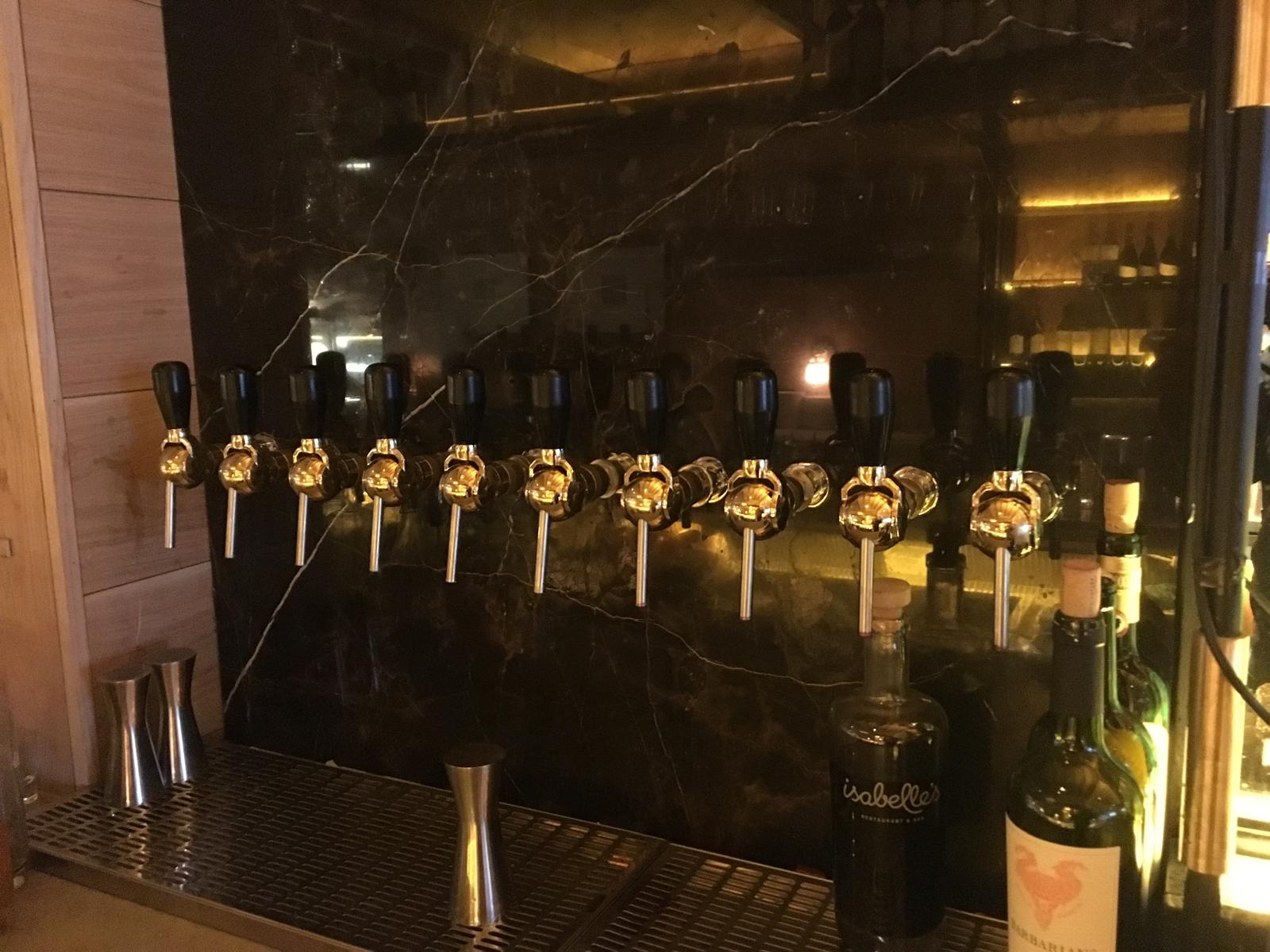 Premium cocktail tap handles at an Irish hospitality venue