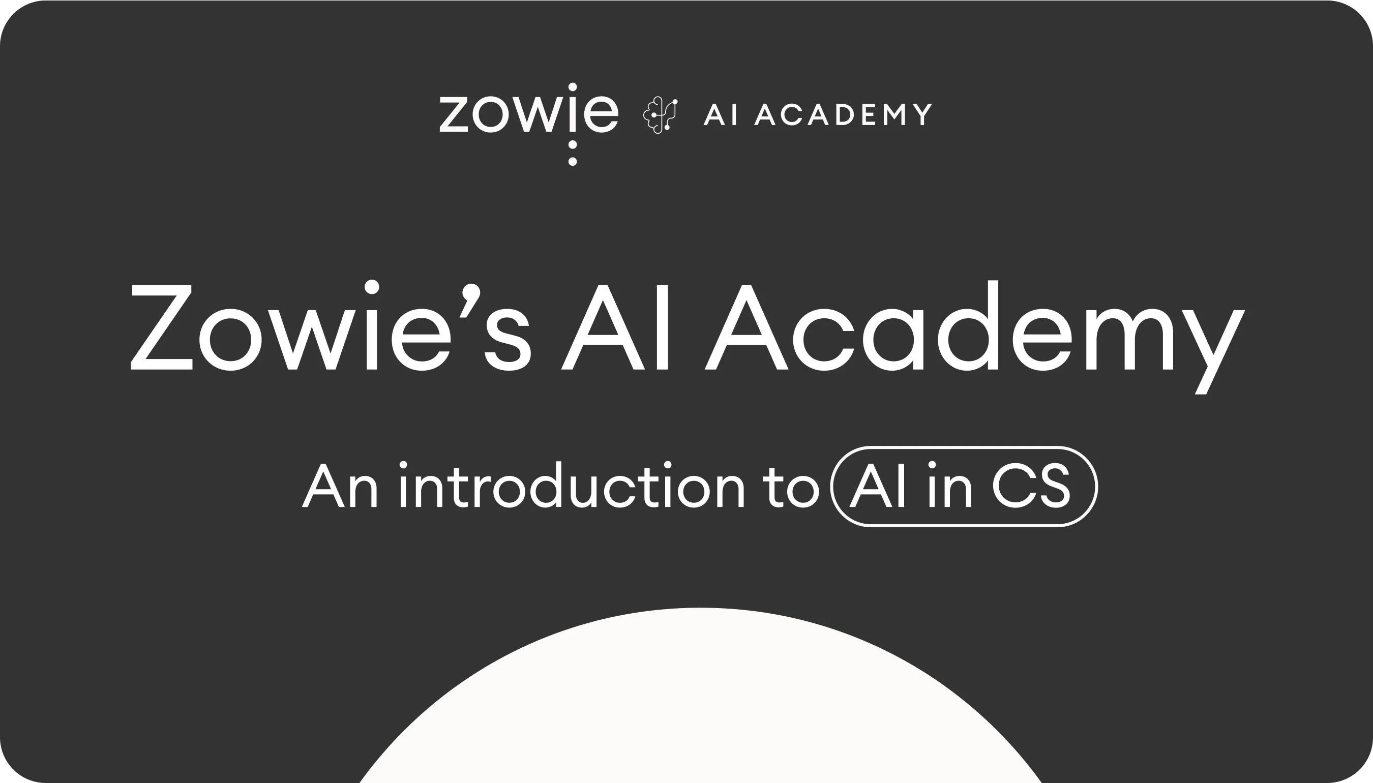 Baner of Zowie's AI Academy. "Zowie's AI Academy
An introduction to AI in CS"