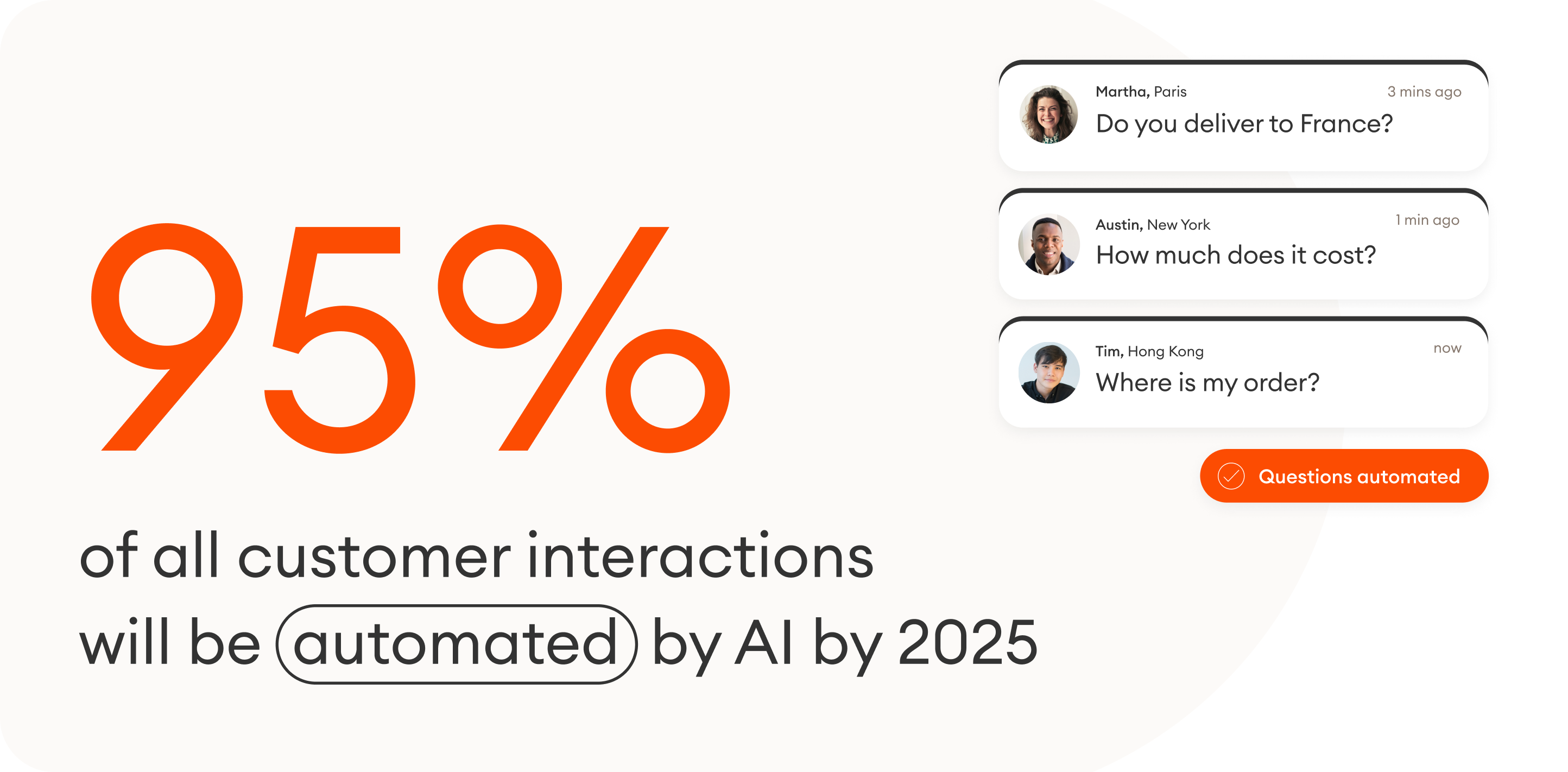 AI will be able to automate 95% of customer interactions by 2025