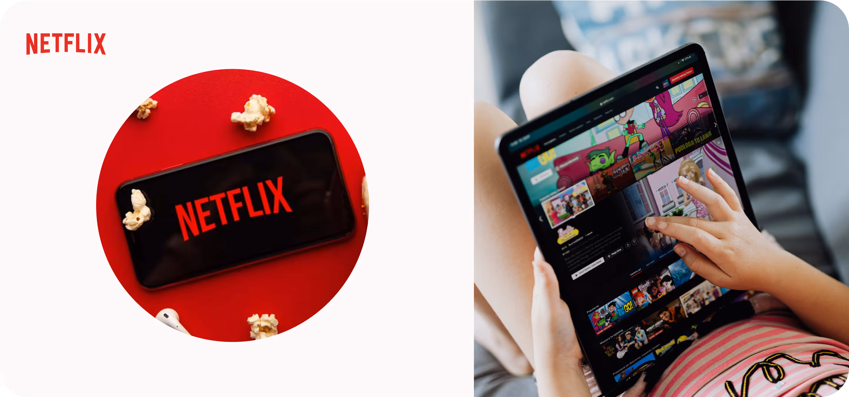 Netflix logo and interface