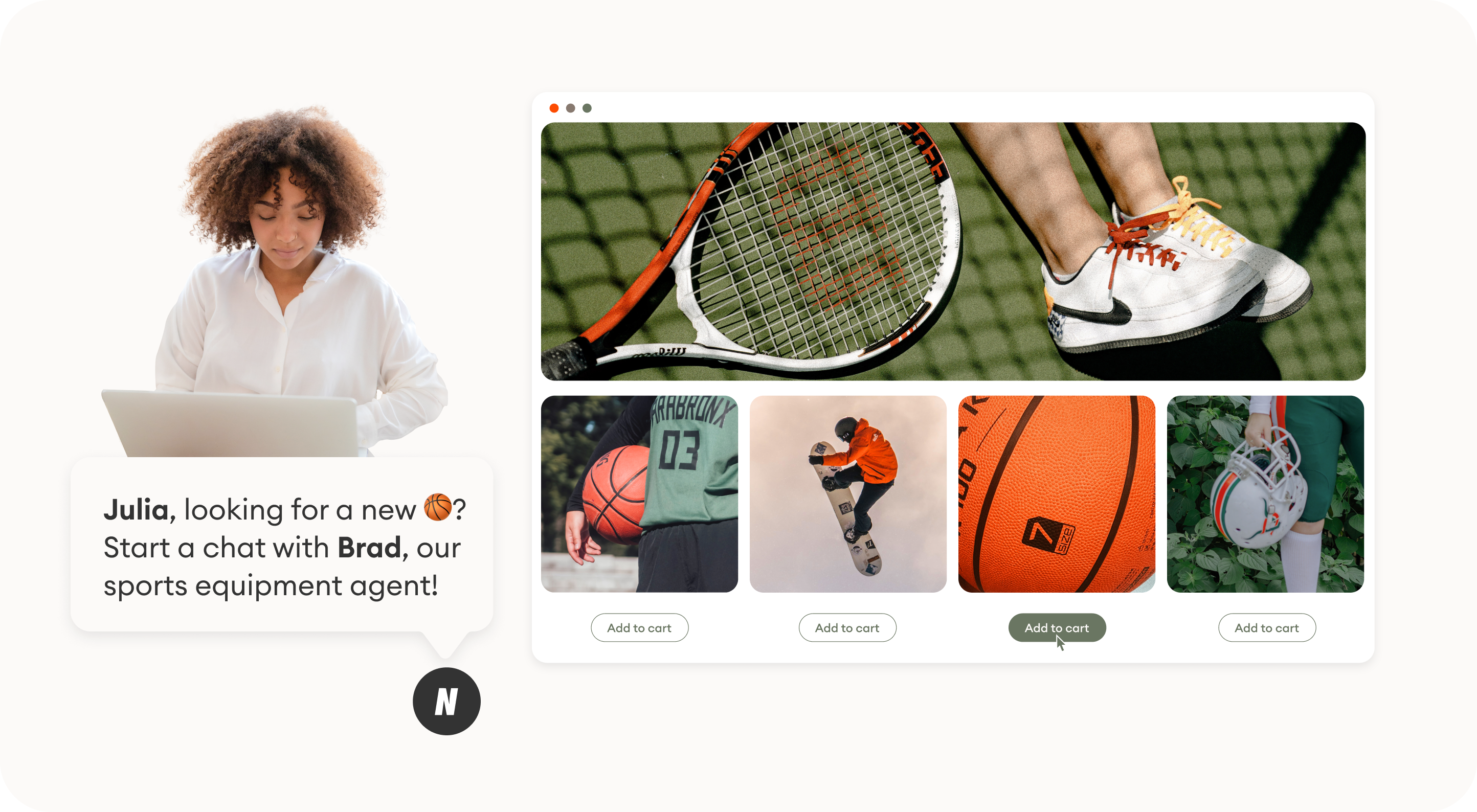 A proactive customer service chat