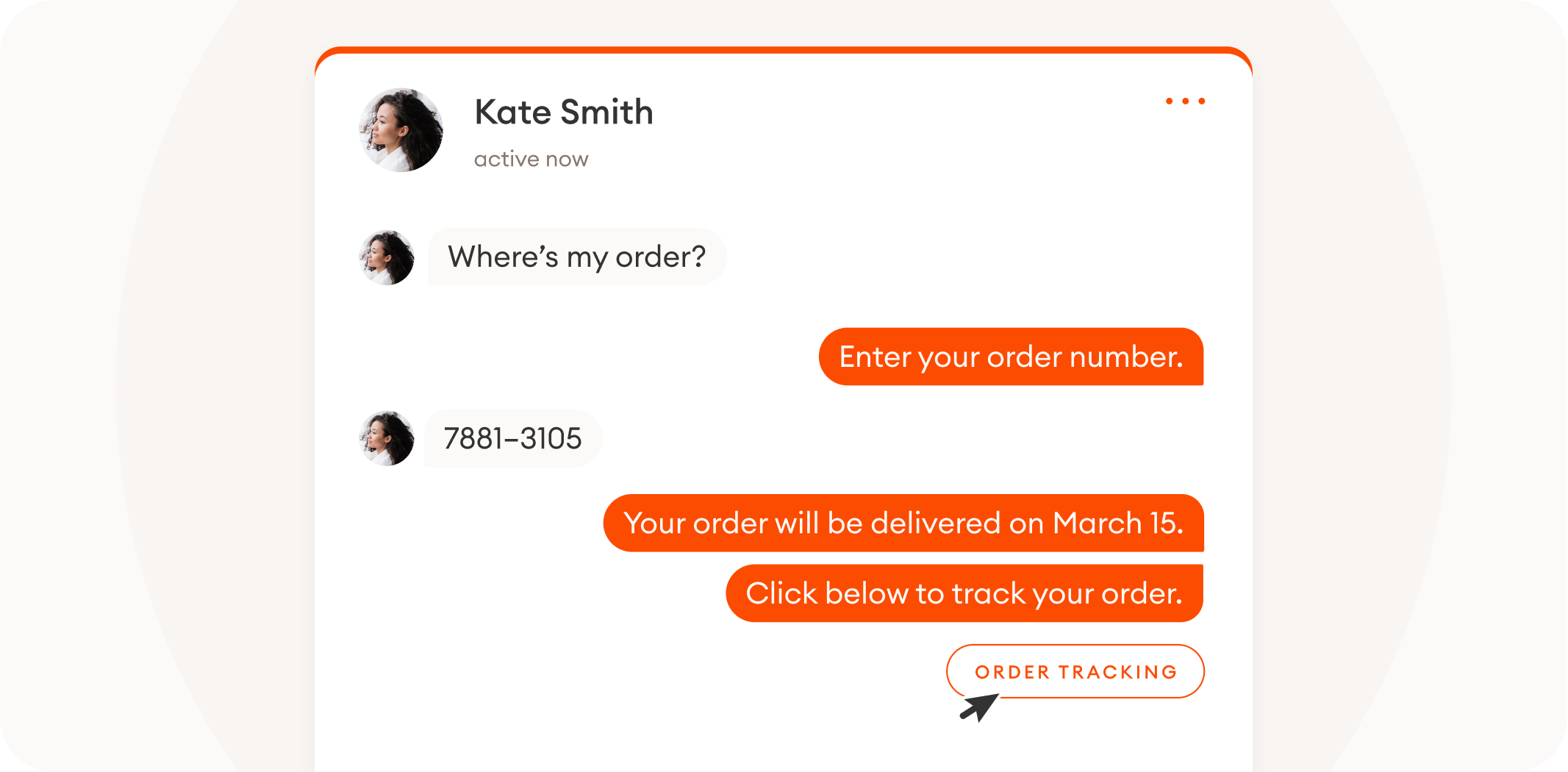 a conversation with a keyword-based chatbot