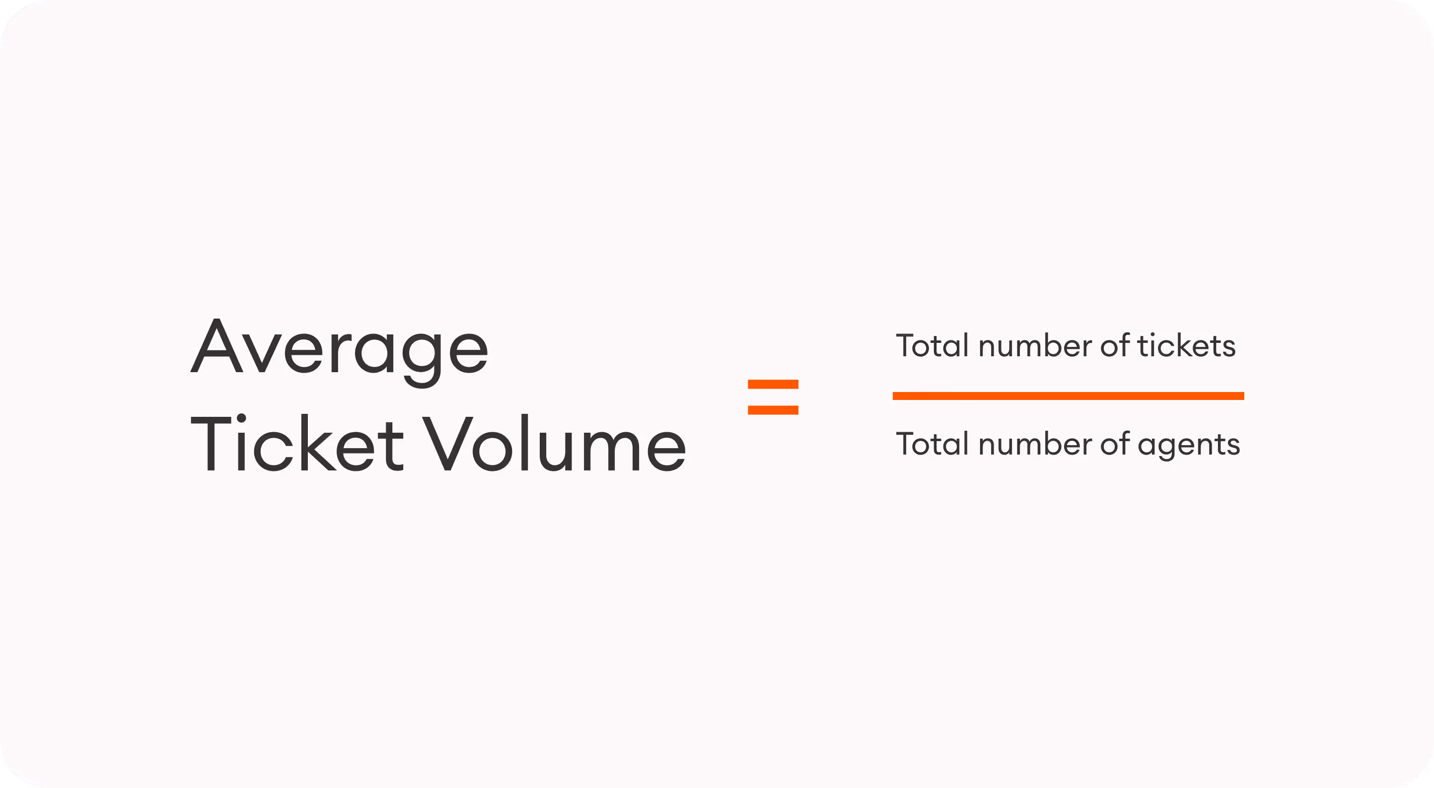 the formula for average ticket volume