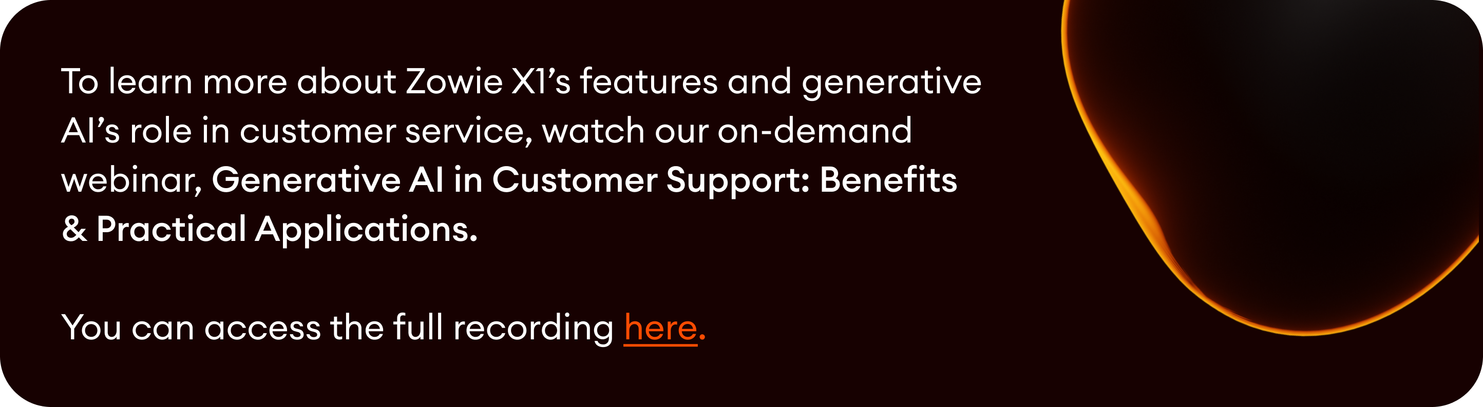 wath our on-demand webinar to learn more about generative AI in customer service