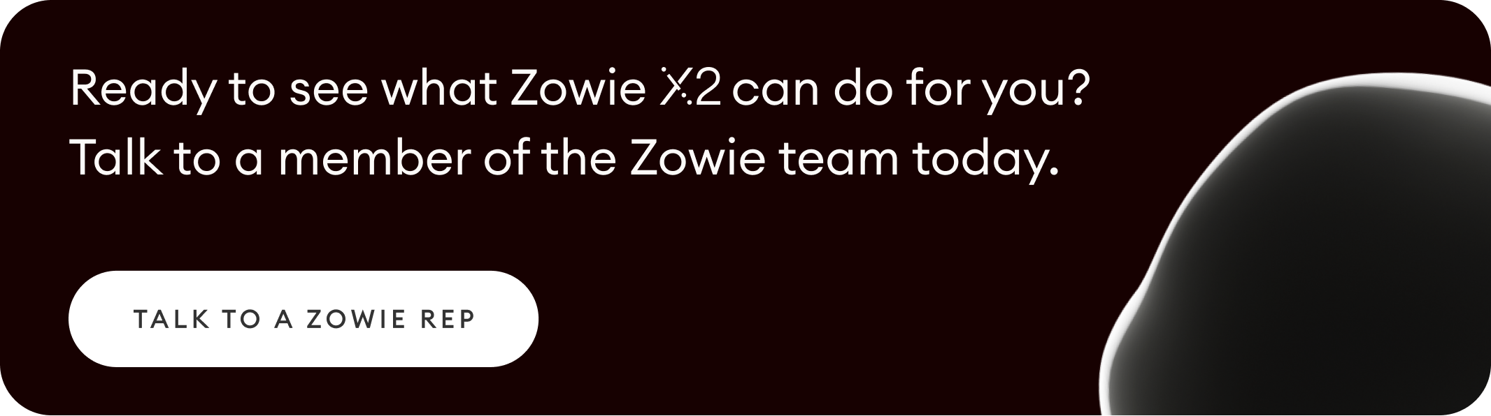 a CTA to book a demo with Zowie