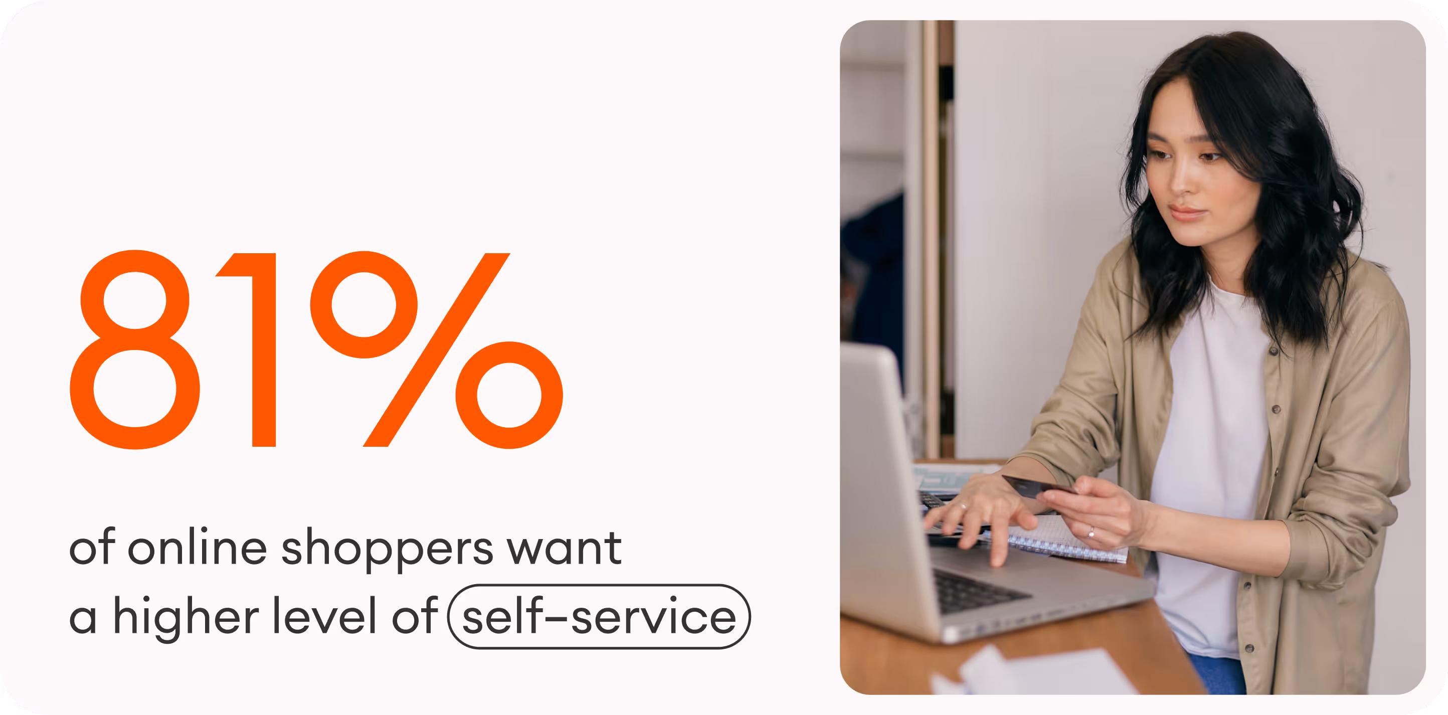 Statistic: 81% of online shoppers demand the higher level of self-service that AI in customer service can provide