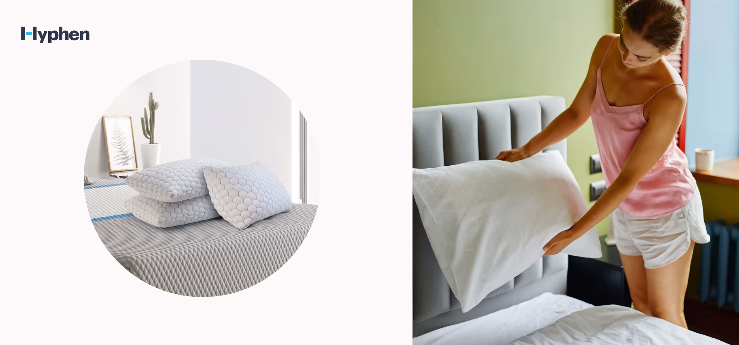 D2C brand Hyphen logo and products