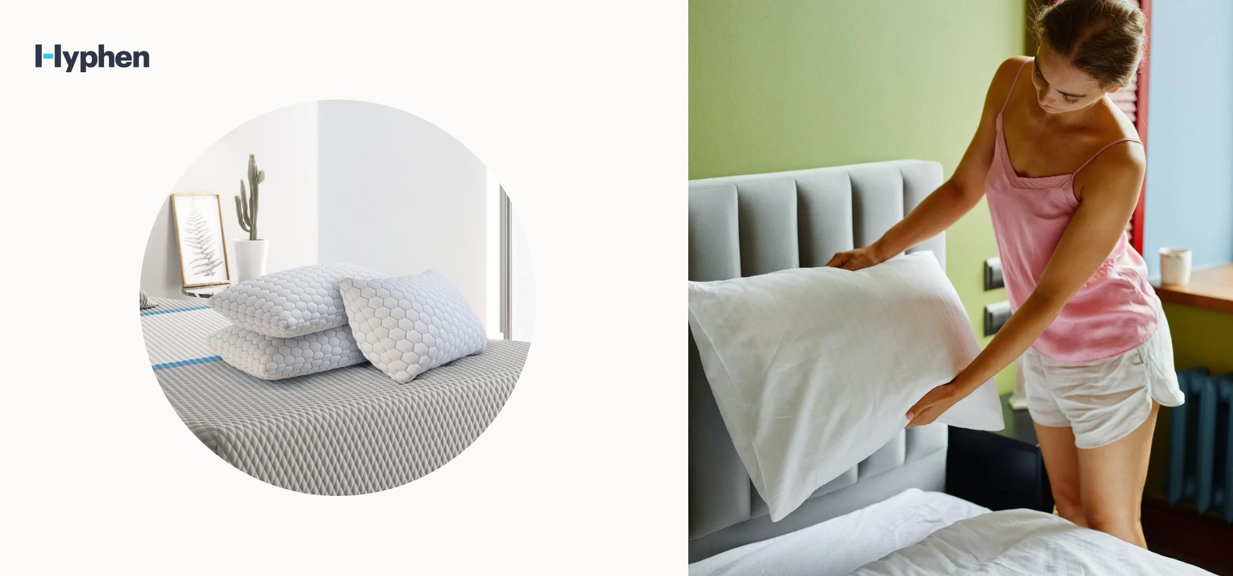 D2C brand Hyphen logo and products