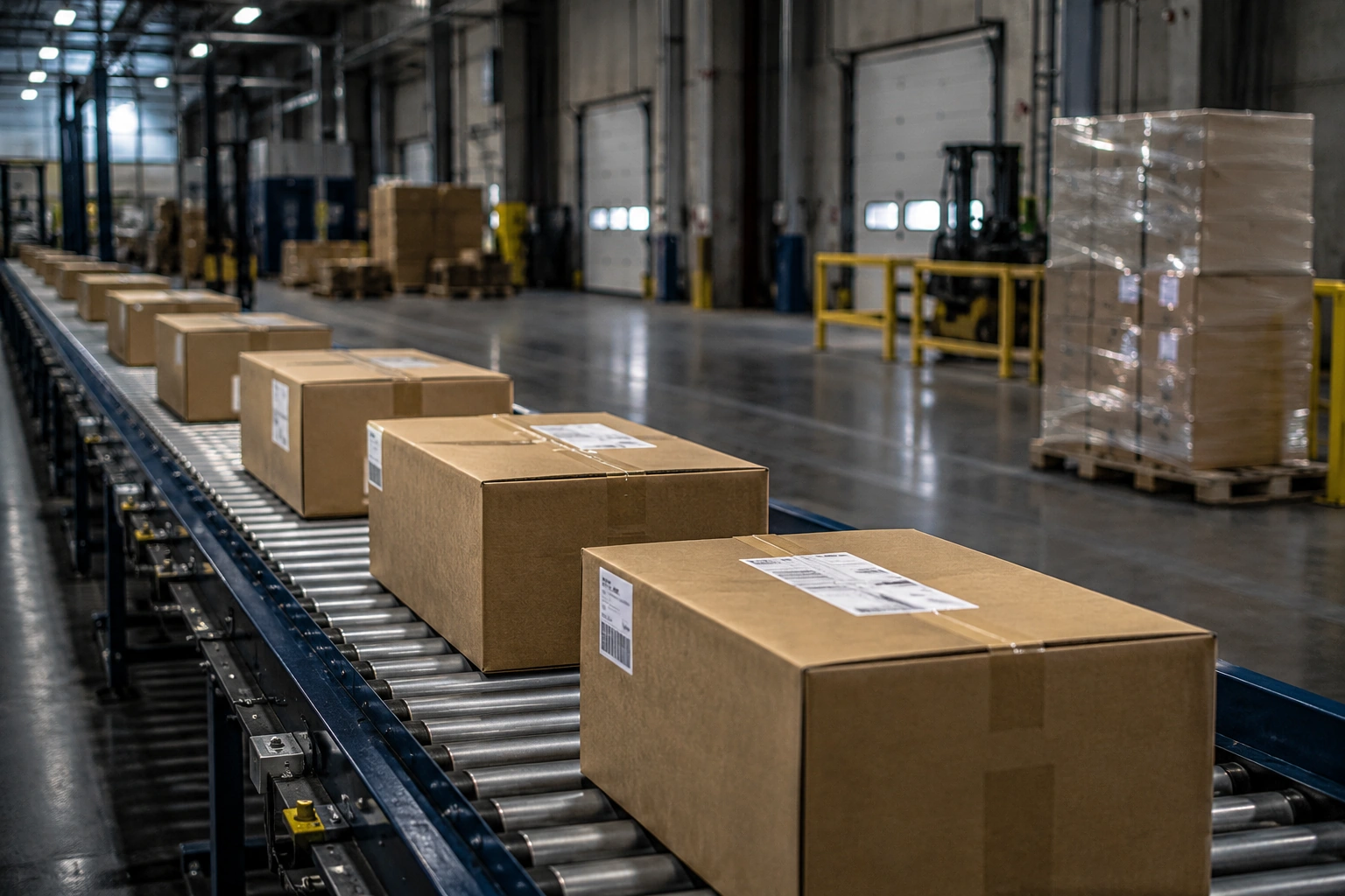 Recorded shipment processing within a structured warehouse logistics environment.