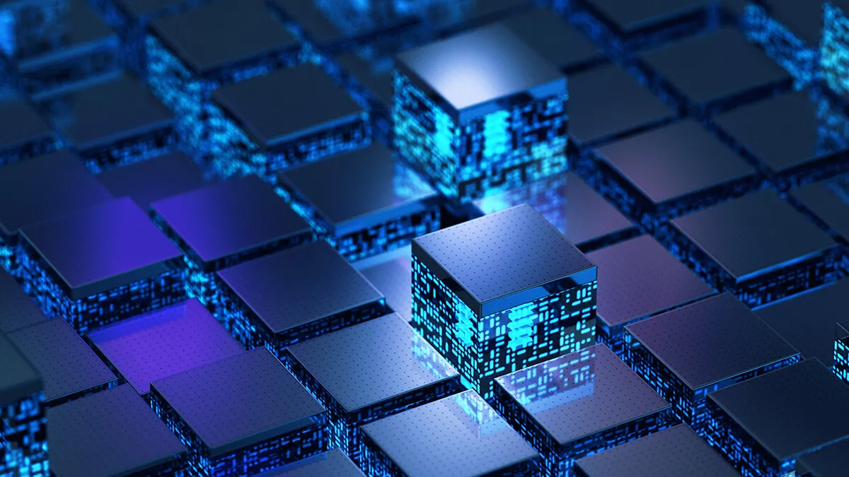 Graphic showing blocks of data