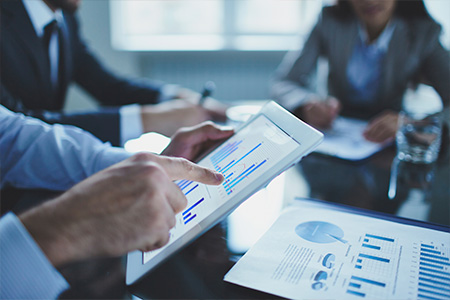 data displayed in various bar graphs and pie charts