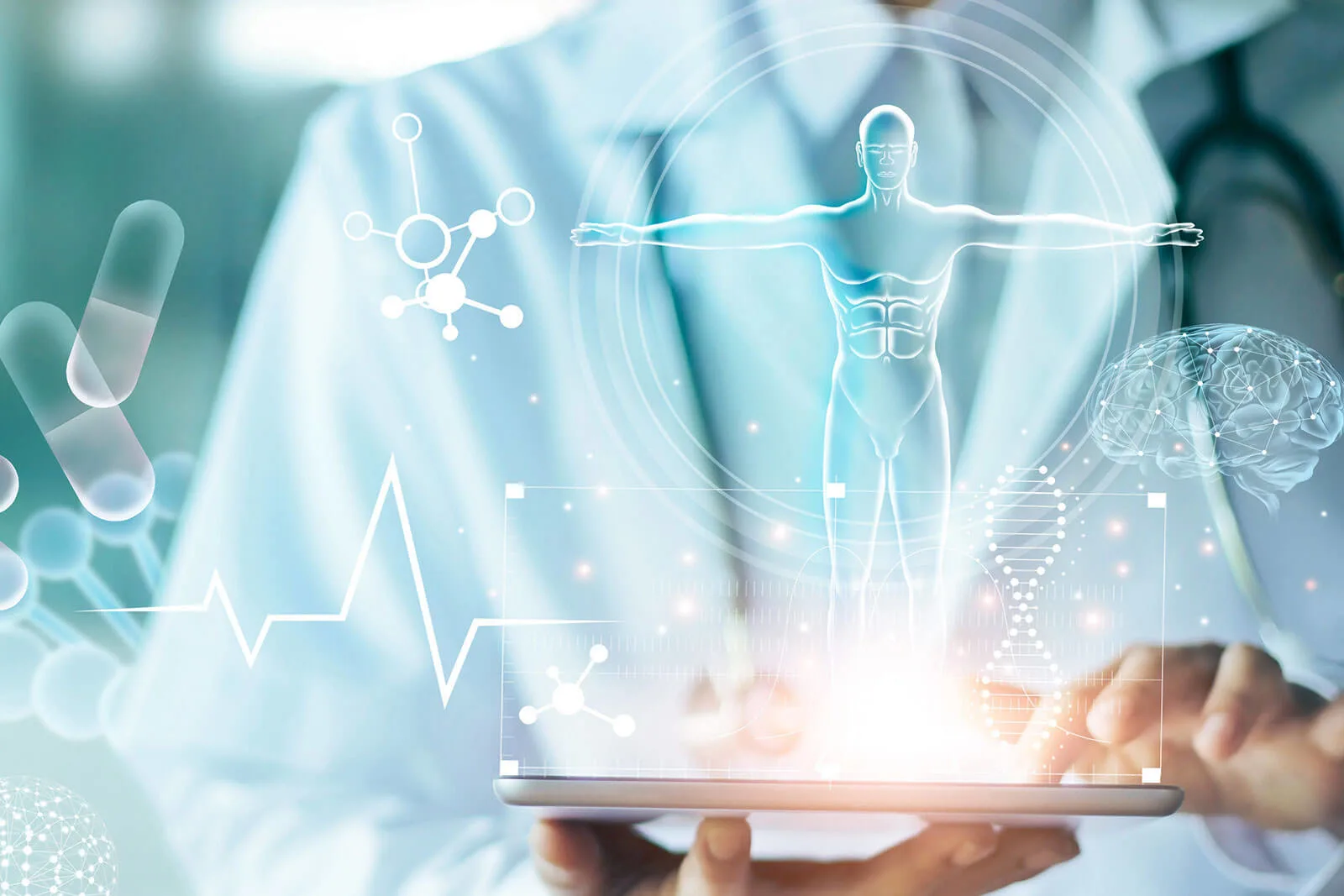 Medical data on screen