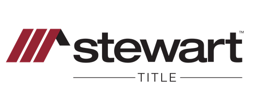 Stewart Title company logo with three red diagonal stripes followed by the word Stewart and the word TITLE underneath.
