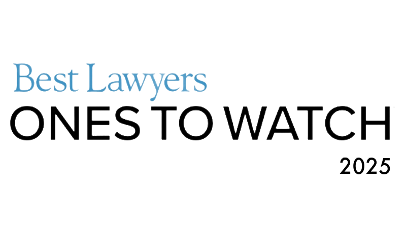 Text logo reading 'Best Lawyers ONES TO WATCH 2025' with 'Best Lawyers' in blue and 'ONES TO WATCH' in black.