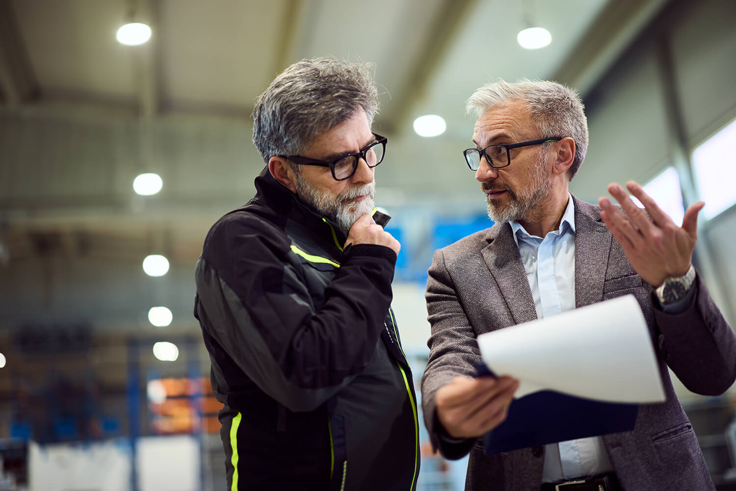 Business professionals collaborating on strategic planning with clarity and focus