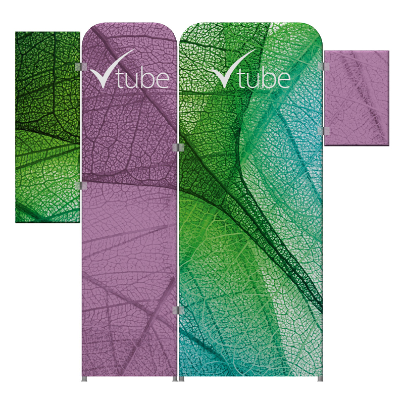 10' VTube Tension Fabric Display Kit C, Double-Sided