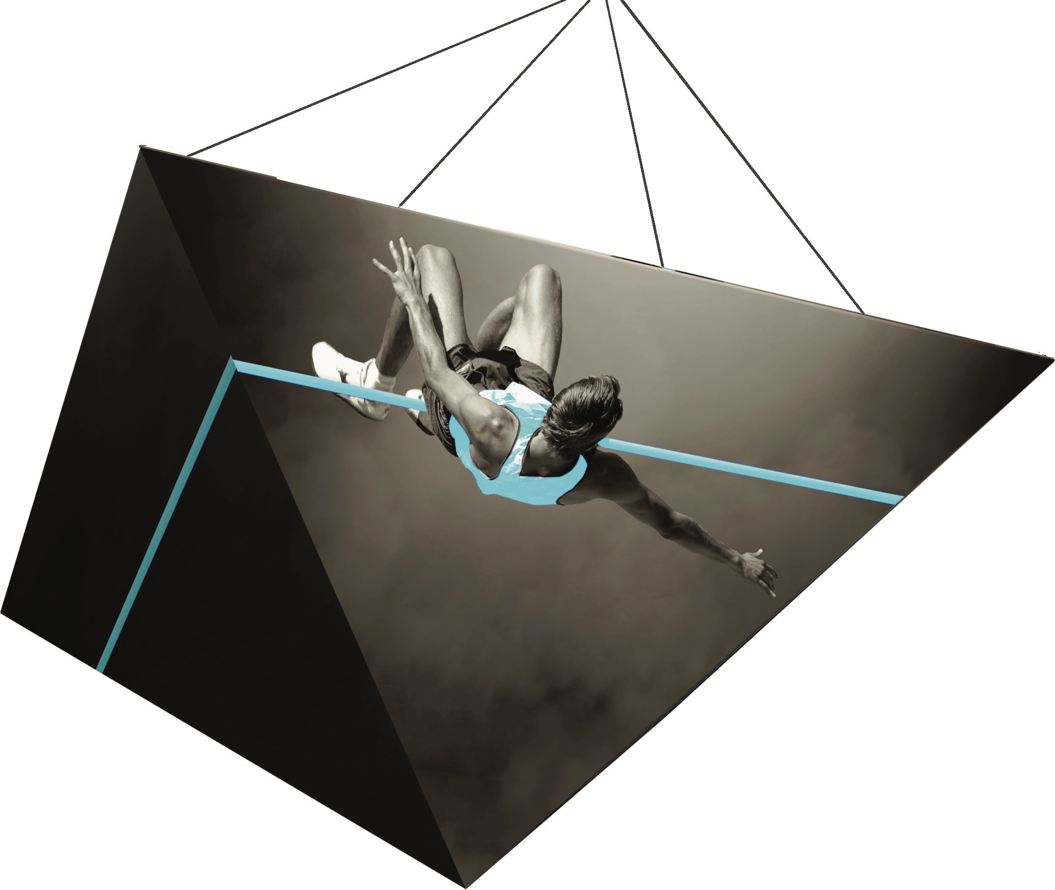4 Sided Pyramid Structure Display