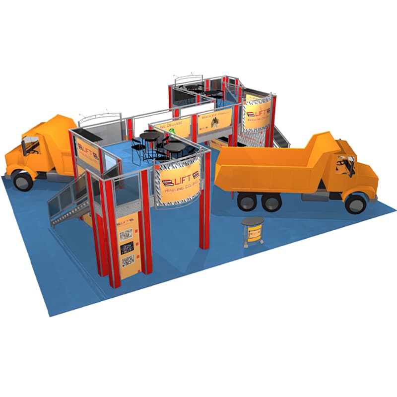 40 x 50 Two Story Display Lift Hauling