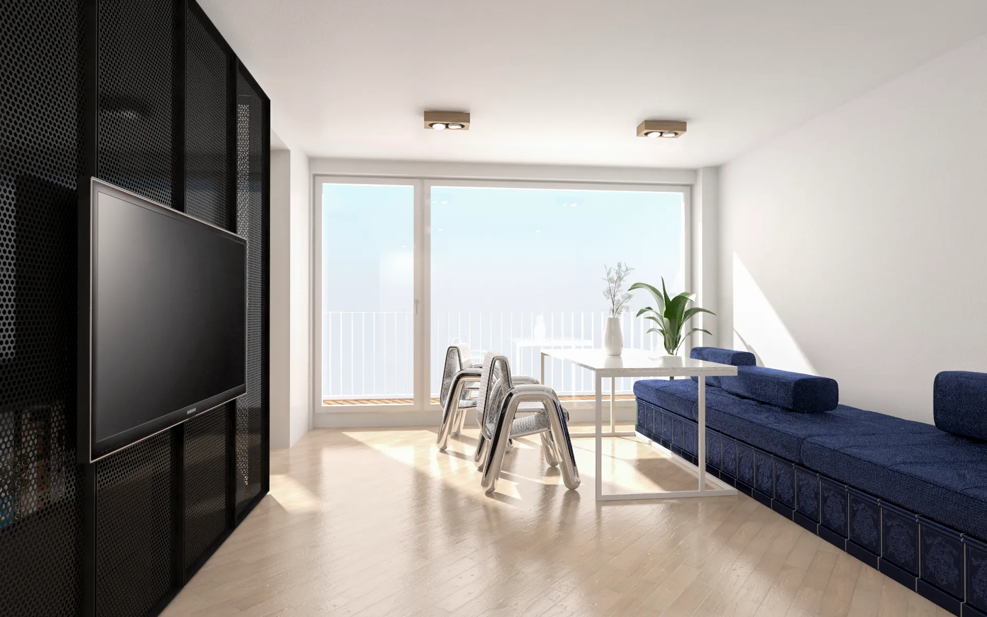 perspektivni pogled - vizualizacija dnevne sobe