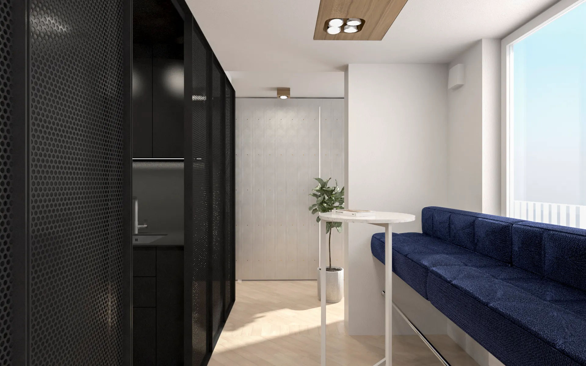 perspektivni pogled - vizualizacija zajtrkovalnega kotička