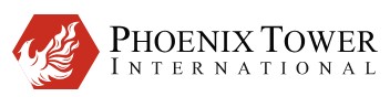 Phoenix Tower International company logo with stylized phoenix inside a red hexagon.