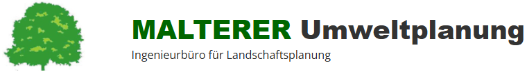 Green tree icon next to the text MALTERER Umweltplanung Ingenieurbüro für Landschaftsplanung.