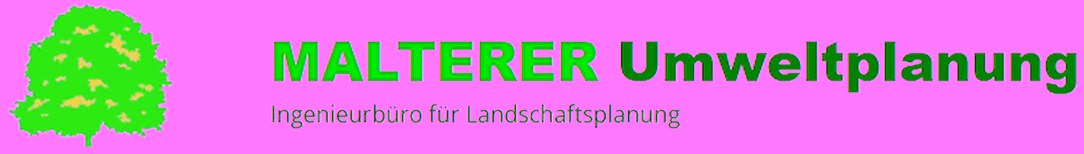 Logo with a green leafy tree icon and the text 'MALTERER Umweltplanung Ingenieurbüro für Landschaftsplanung' indicating an environmental planning and landscape engineering office.