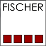 Logo with the word FISCHER above a row of four red squares.
