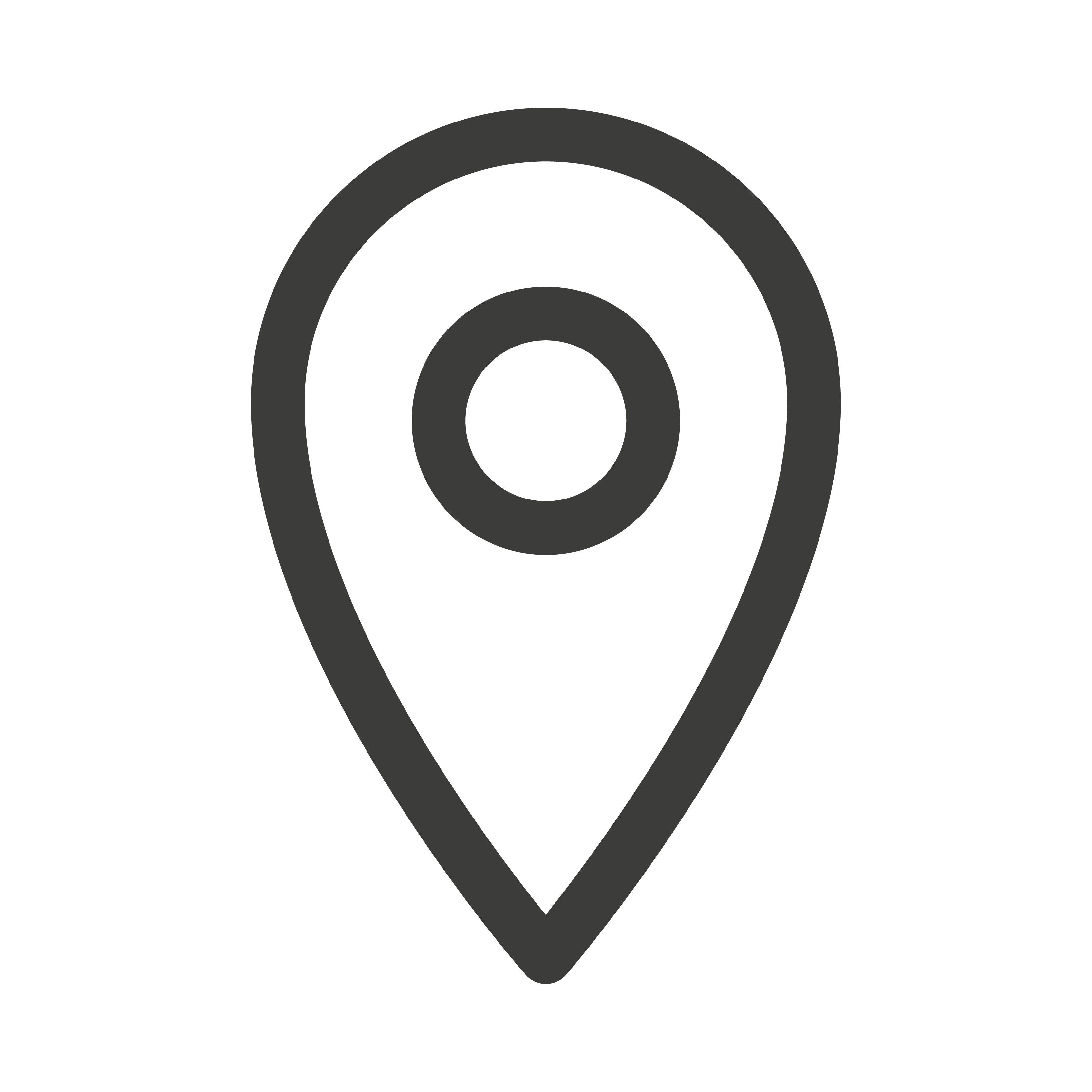 Standortsymbol mit einem umrandeten Punkt in der Mitte.